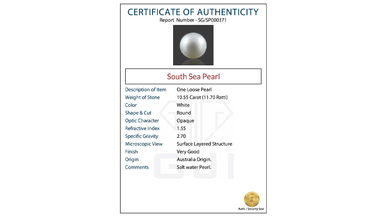 Buy GJI Certified 10.55 Carat Pearls with lifetime guarantee