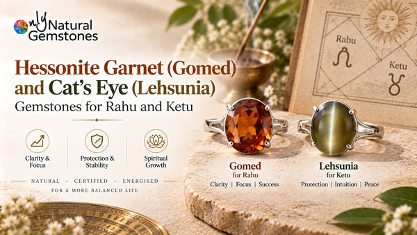 Hessonite Garnet (Gomed) and Cat's Eye (Lehsunia): Gemstones for Rahu and Ketu