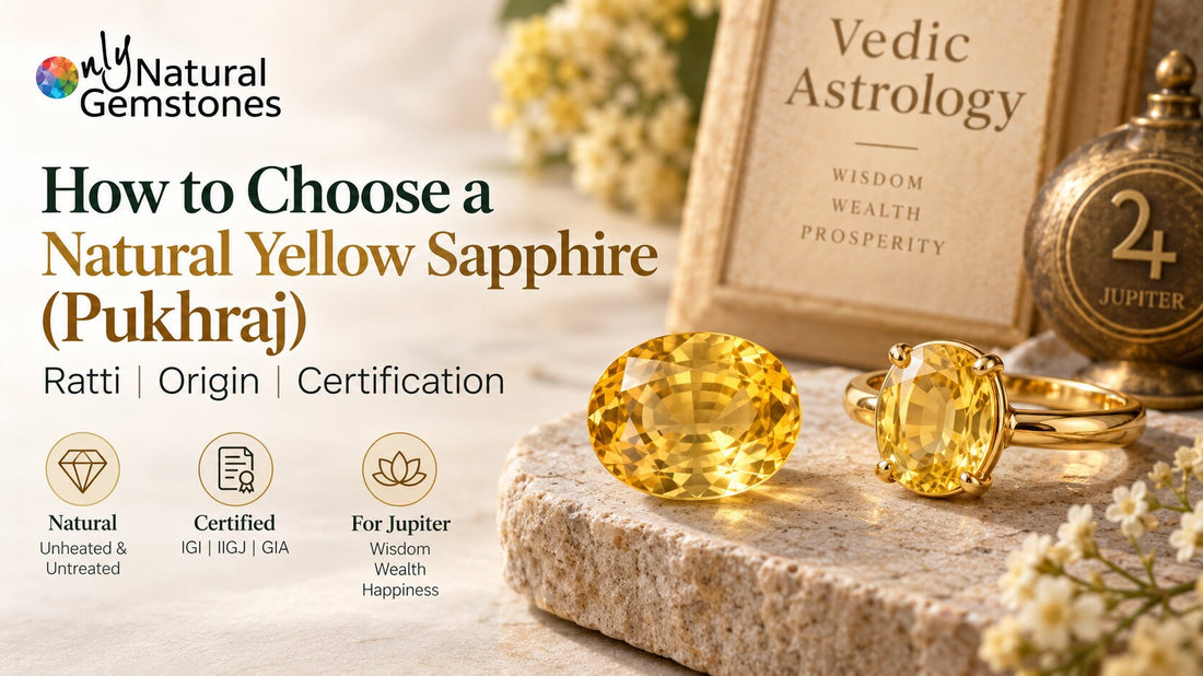 How to Choose a Natural Yellow Sapphire (Pukhraj): Ratti, Origin and Certification