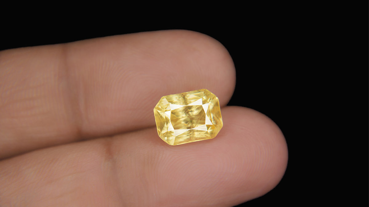 Buy Natural 5.74 Carat Yellow Sapphire Stone at best price online