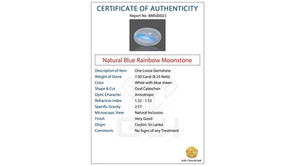 Buy GJI Certified 7.30 Carat Moonstone with lifetime guarantee