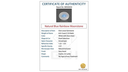 Buy GJI Certified 6.61 Carat Moonstone with lifetime guarantee