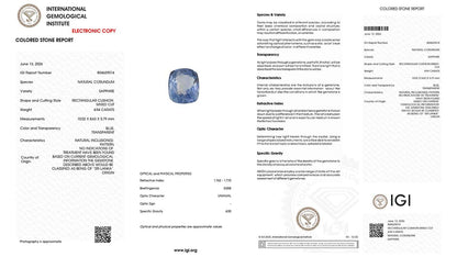 Buy IGI Certified 4.94 Carat Blue Sapphire with lifetime guarantee