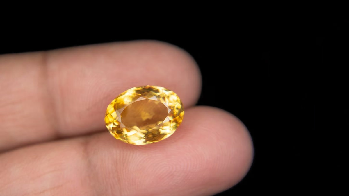 Buy Natural 6.32 Carat Citrine Stone at best price online