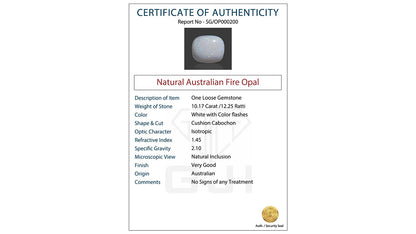 Buy GJI Certified 10.17 Carat Opal with lifetime guarantee