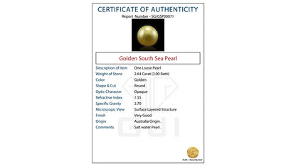 Buy GJI Certified 2.64 Carat Pearls with lifetime guarantee