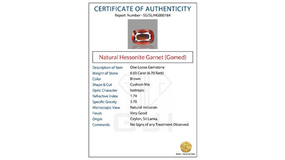 Buy Natural Ceylon (Sri Lanka) Hessonite weighing 6.50 Ratti at Best Price