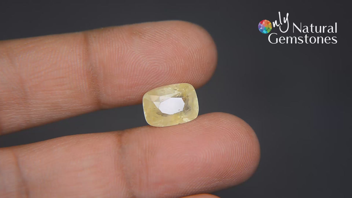 Buy 5.95 Carat Yellow Sapphire from Only Natural Gemstone