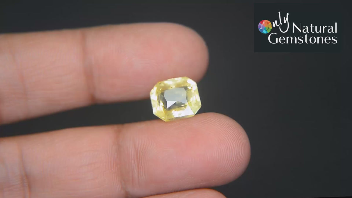 Buy Natural Yellow Sapphire 7.12 Carat from Only Natural Gemstone