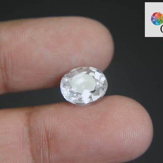 Buy 5.32 Carat White Sapphire Stone from Only Natural Gemstones