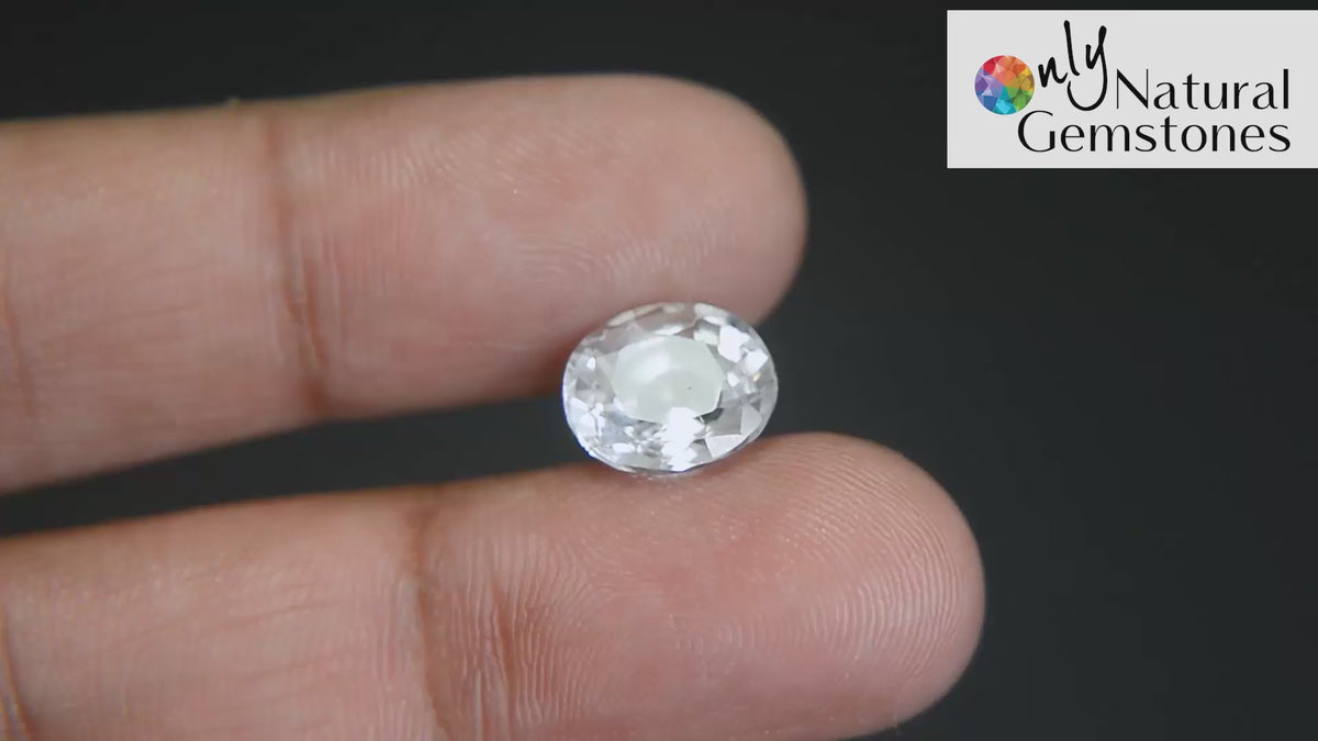 Buy 5.32 Carat White Sapphire Stone from Only Natural Gemstones