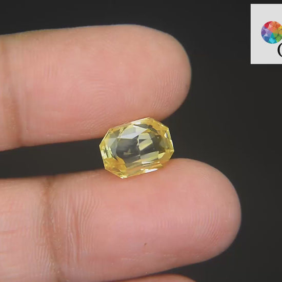 Buy 5.83 Carat Yellow Sapphire Stone from Only Natural Gemstones