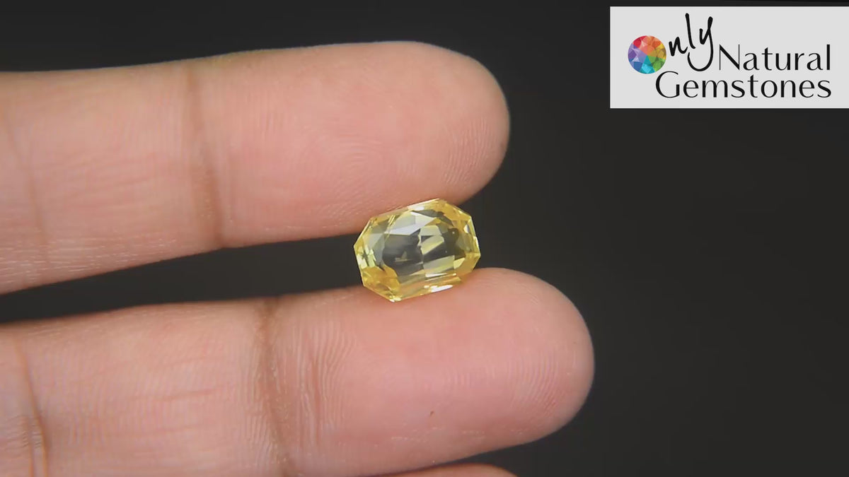 Buy 5.83 Carat Yellow Sapphire Stone from Only Natural Gemstones