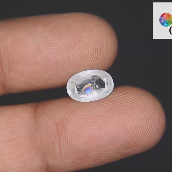 Buy Natural 2.90 Carat White Sapphire Stone from Only Natural Gemstones