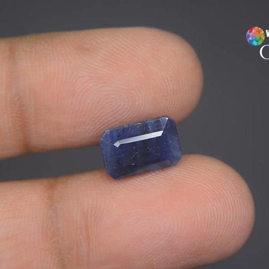 Buy Certified Natural 5.69 Carat Blue Sapphire from Only Natural Gemstone