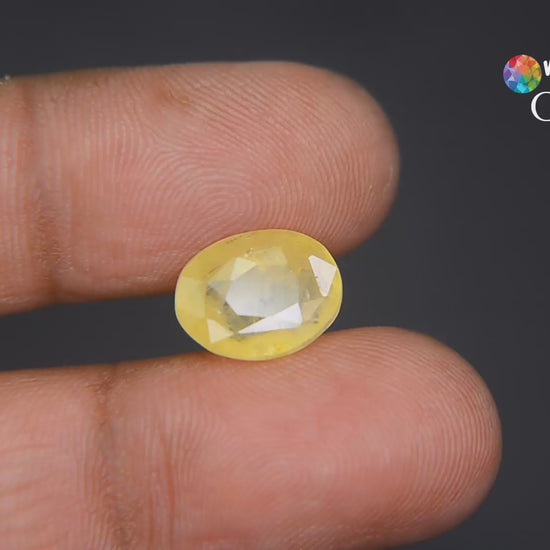 Buy 5.98 Carat Yellow Sapphire from Only Natural Gemstone