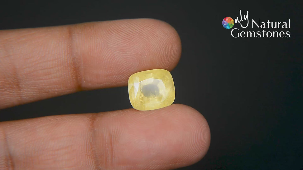 Buy 8.55 Carat Yellow Sapphire Stone at best price