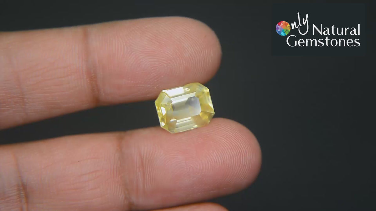 Buy Natural Yellow Sapphire 7.06 Carat from Only Natural Gemstone