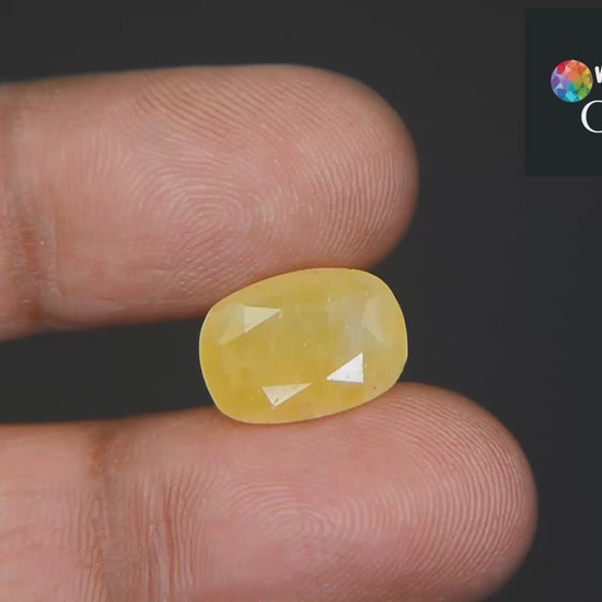Buy 9.56 Carat Yellow Sapphire From Only Natural Gemstone