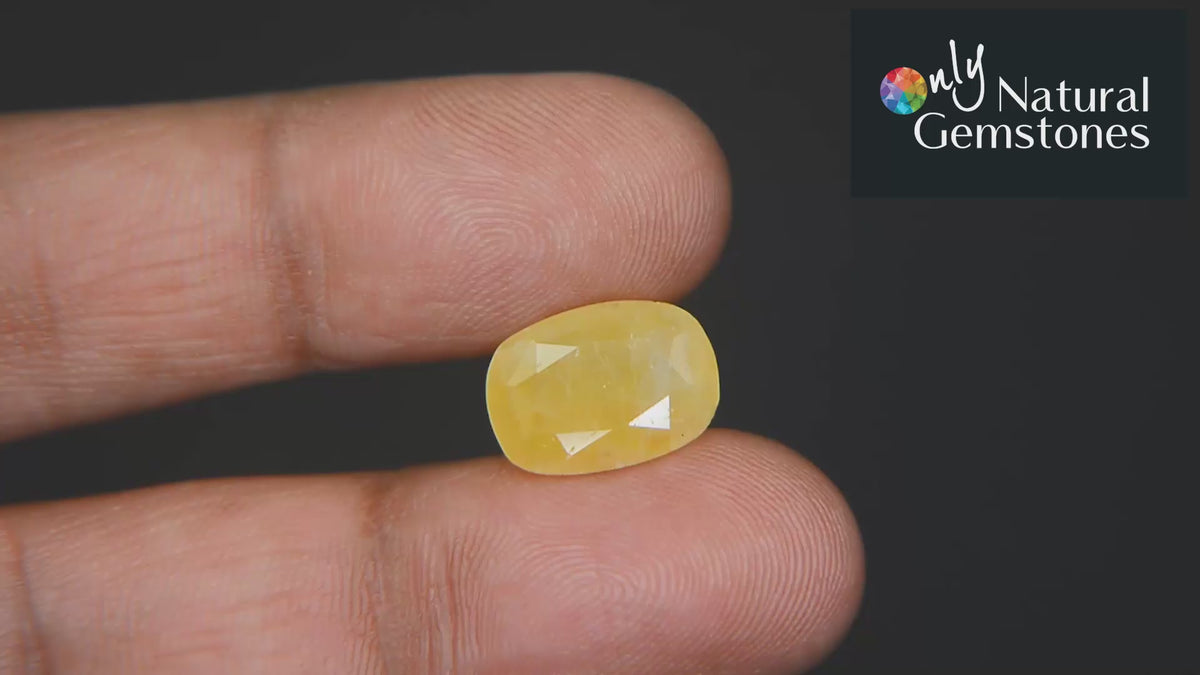 Buy 9.56 Carat Yellow Sapphire From Only Natural Gemstone
