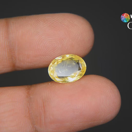 Buy 4.85 Carat Yellow Sapphire Stone from Only Natural Gemstones