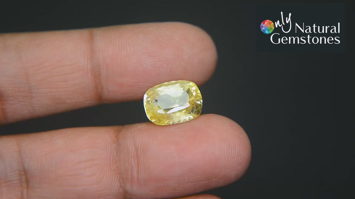 Buy Natural Yellow Sapphire 8.53 Carat from Only Natural Gemstone