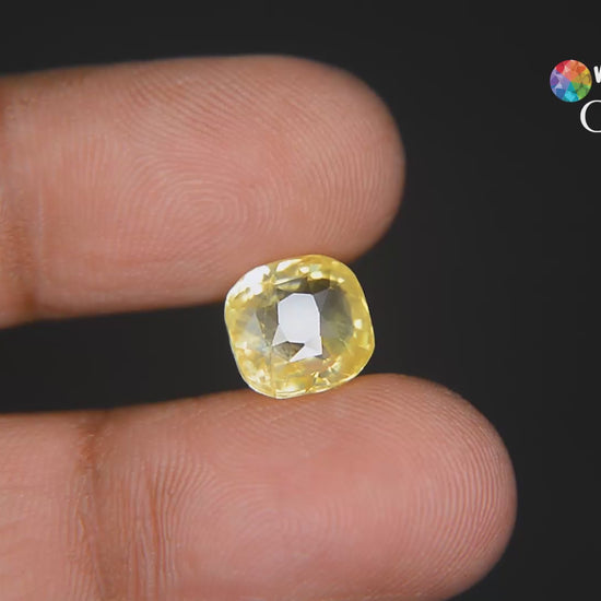 Buy 6.21 Carat Yellow Sapphire Stone from Only Natural Gemstones