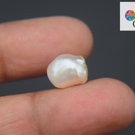 Buy Certified Natural Basra Pearl weighing 6.32 Carat (7.00 Ratti) from Only Natural Gemstones