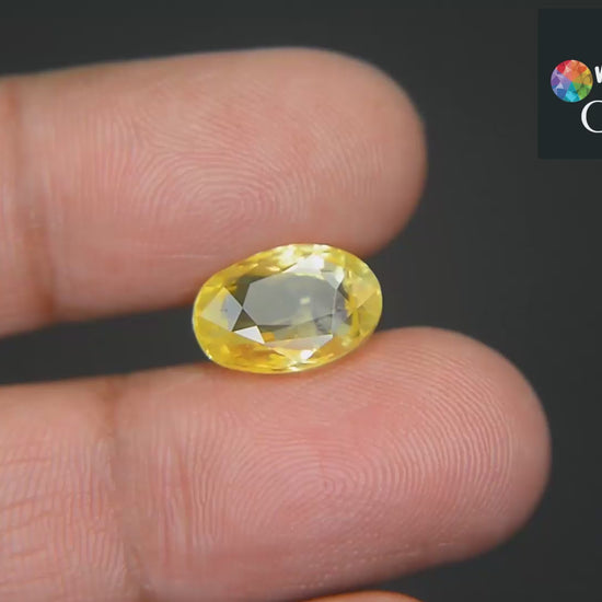 Buy Natural Yellow Sapphire 7.14 Carat from Only Natural Gemstone