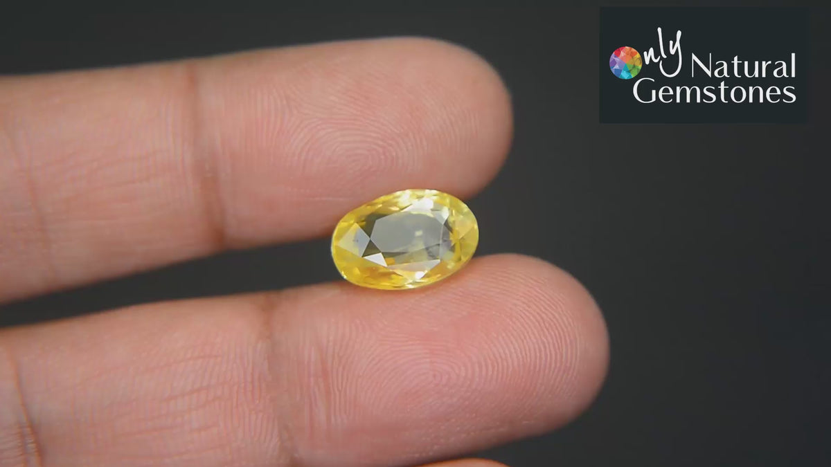Buy Natural Yellow Sapphire 7.14 Carat from Only Natural Gemstone