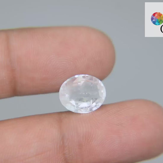 Buy Natural  5.68 Carat 6.25 Ratti White Sapphire from Only Natural Gemstones