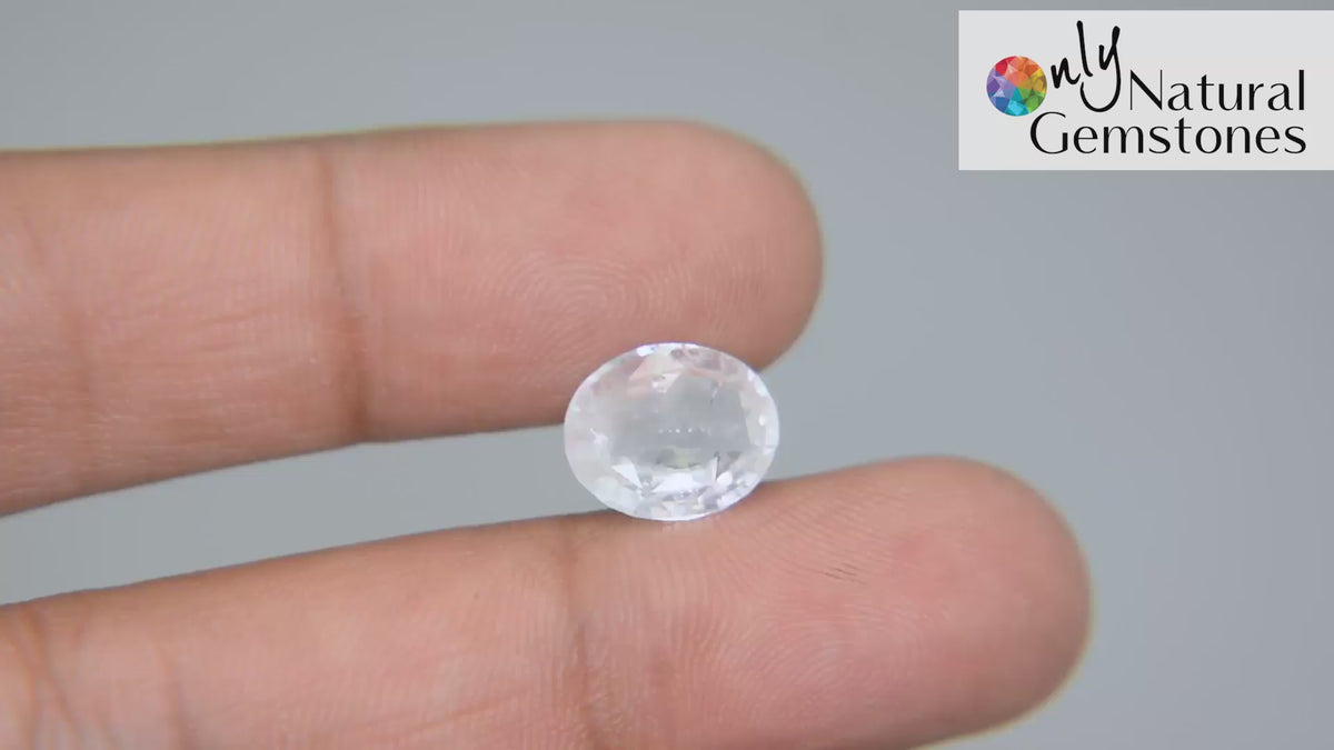 Buy Natural  5.68 Carat 6.25 Ratti White Sapphire from Only Natural Gemstones