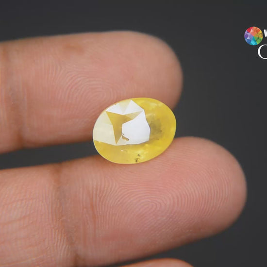 Buy 6.44 Carat Yellow Sapphire from Only Natural Gemstone