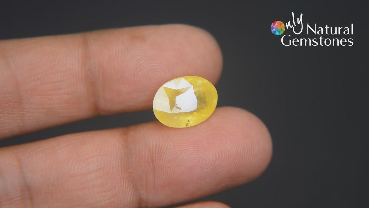 Buy 6.44 Carat Yellow Sapphire from Only Natural Gemstone