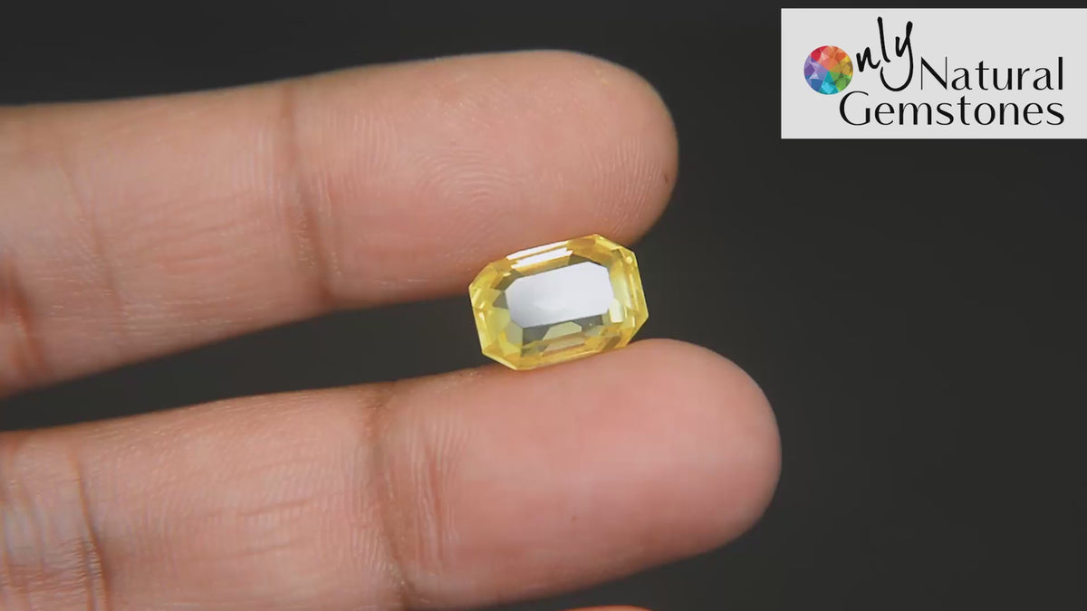 Buy 8.47 Carat Yellow Sapphire Stone from Only Natural Gemstones