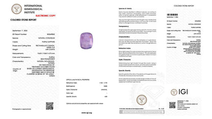 Buy IGI Certified 6.89 Carat Fancy Sapphire with lifetime guarantee
