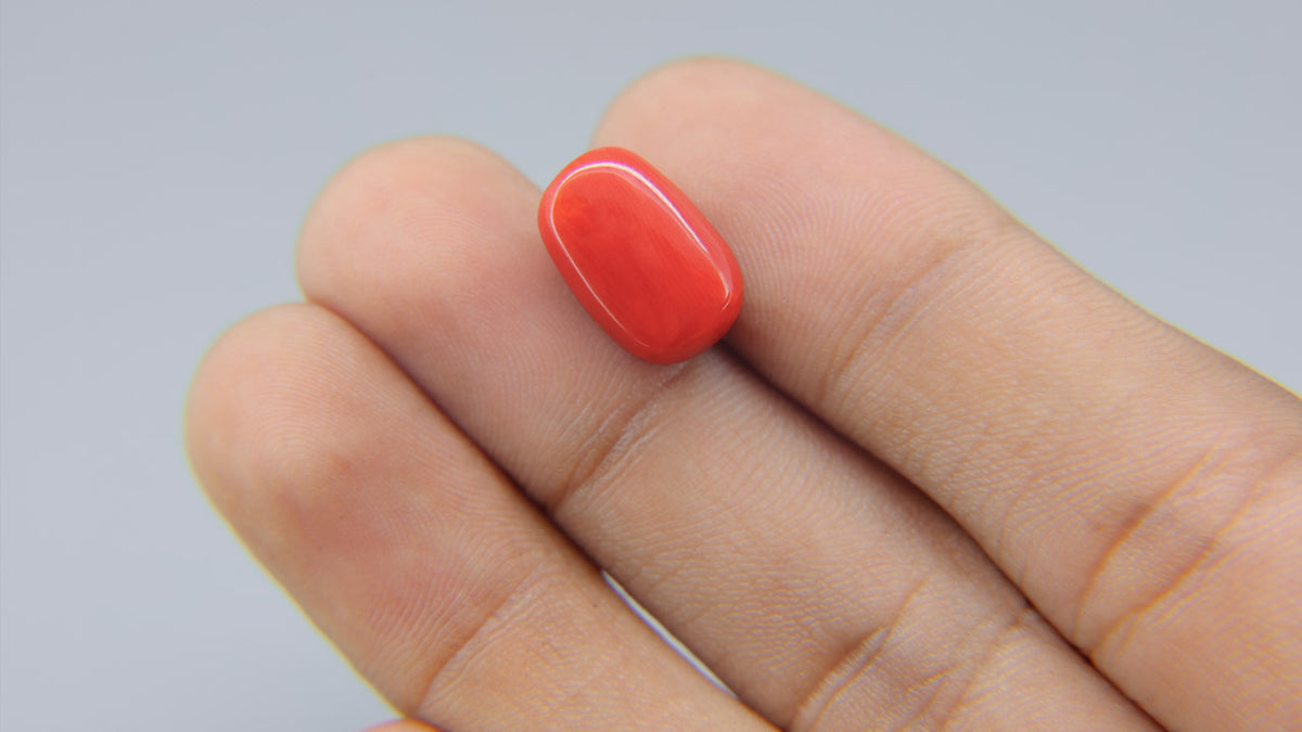 Buy Natural 7.94 Carat Red Coral Stone at best price online