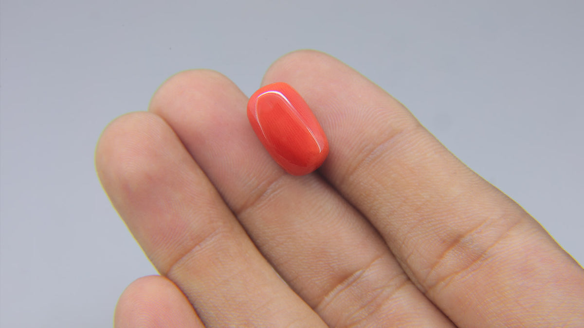 Buy Natural 9.64 Carat Red Coral Stone at best price online