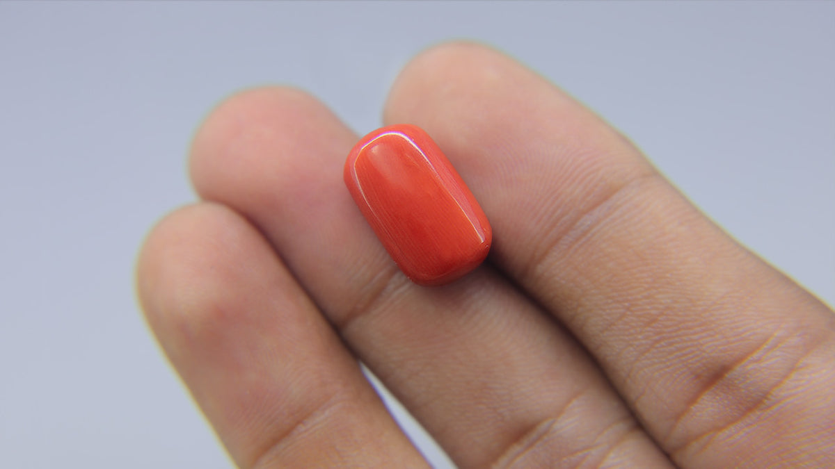 Buy Natural 9.92 Carat Red Coral Stone at best price online
