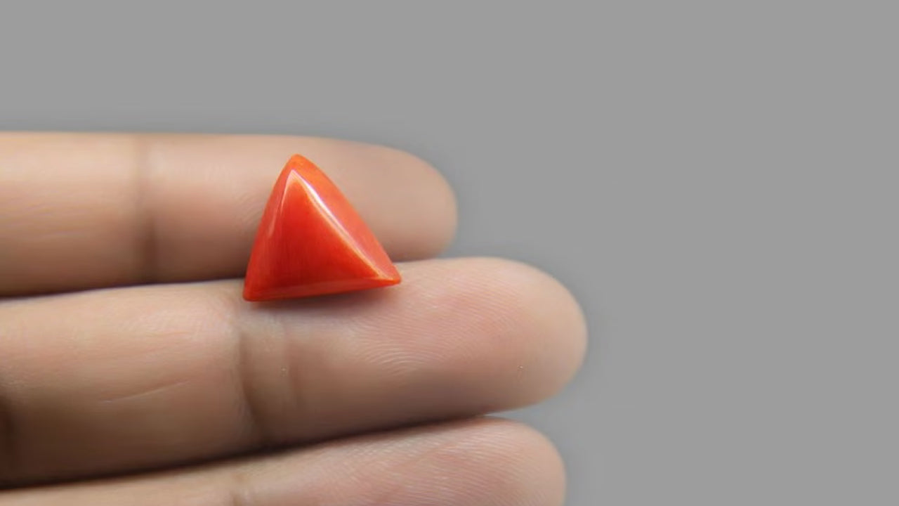 Buy Natural 6.88 Carat Red Coral Stone at best price online