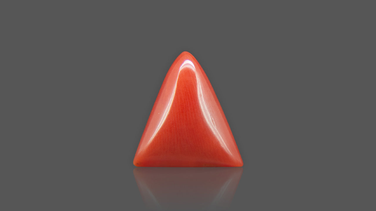 Buy 7.60 Carat Red Coral Stone from Only Natural Gemstones