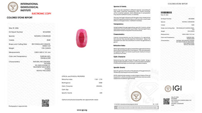 Buy GJI Certified 7.95 Carat Ruby with lifetime guarantee
