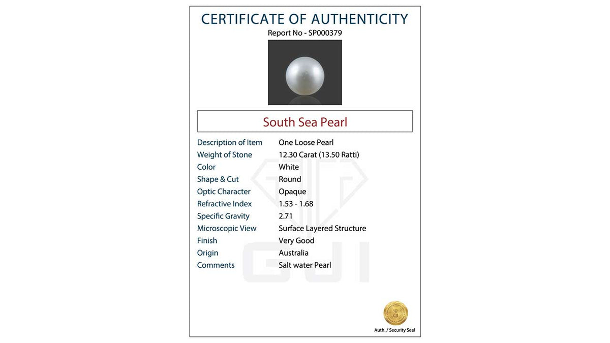 Buy GJI Certified 12.30 Carat Pearls with lifetime guarantee