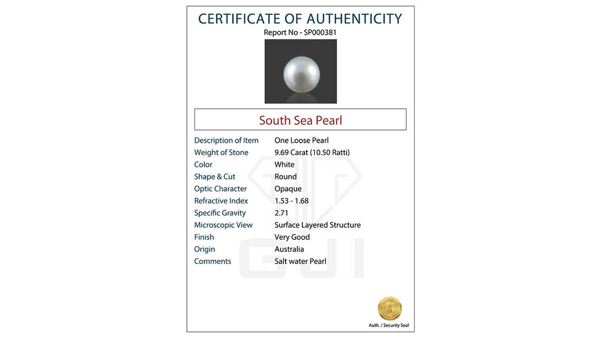 Buy GJI Certified 9.69 Carat Pearls with lifetime guarantee