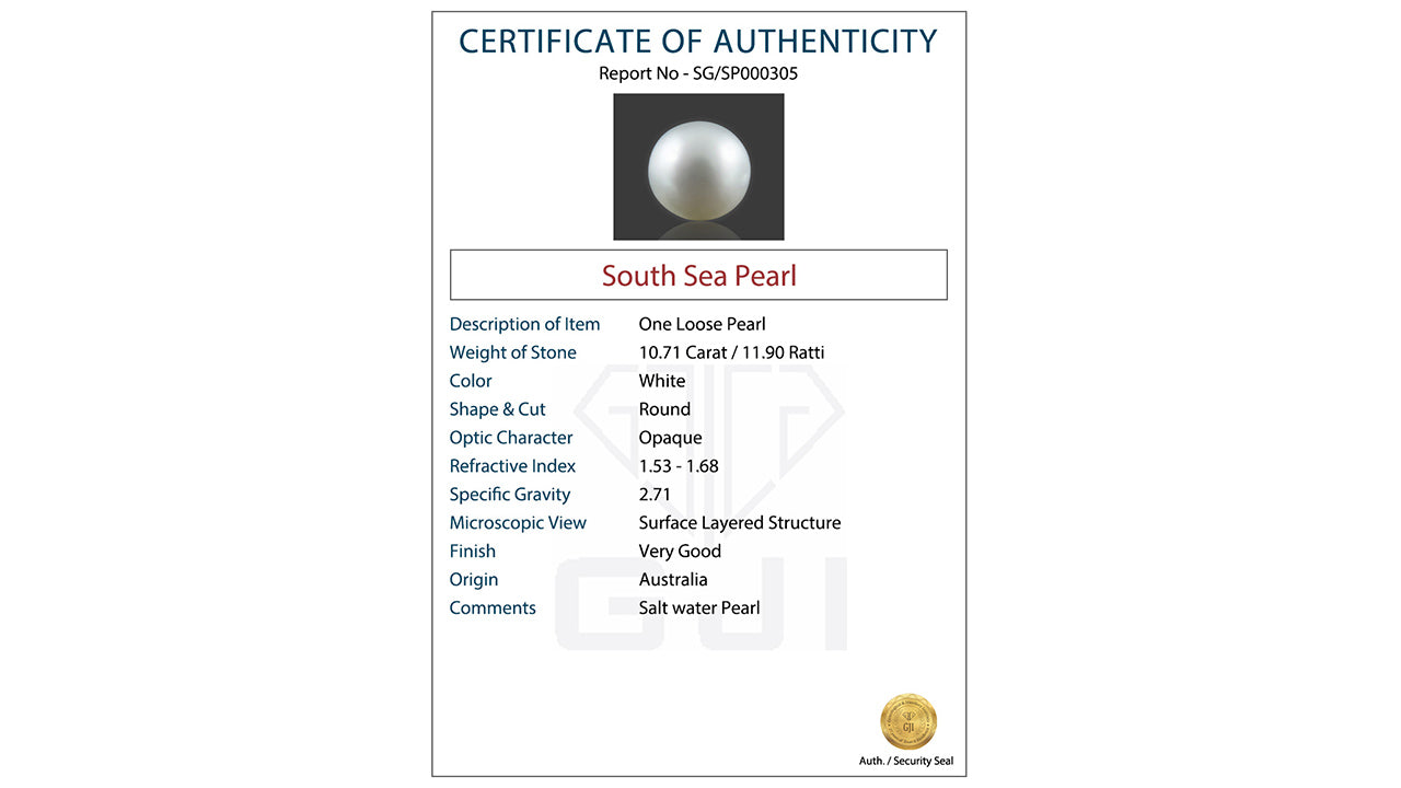 Buy GJI Certified 10.71 Carat Pearls with lifetime guarantee