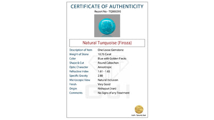 Buy GJI Certified 18.76 Carat Turquoise with lifetime guarantee