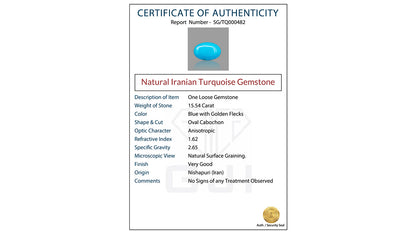 Buy GJI Certified 15.54 Carat Turquoise with lifetime guarantee