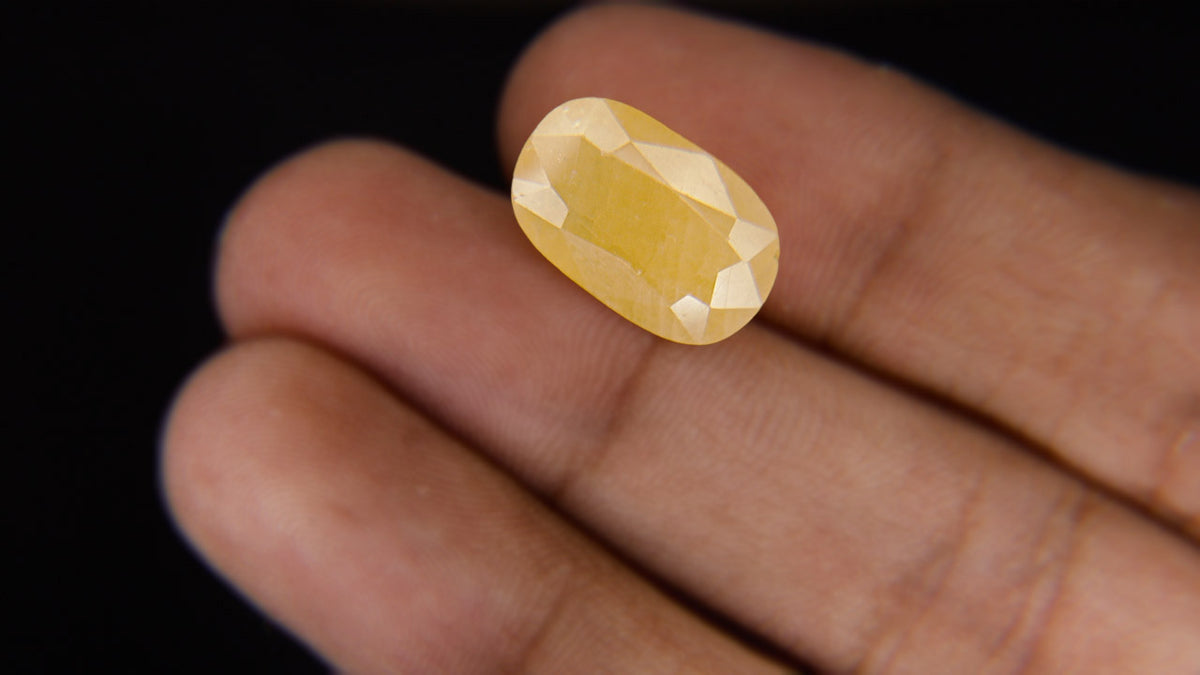 Buy Natural 8.03 Carat Yellow Sapphire Stone at best price online