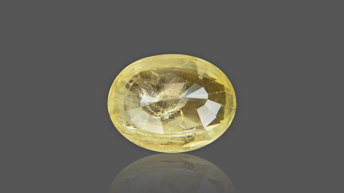 Buy Natural Ceylon (Sri Lanka) Yellow Sapphire weighing 5.44 Carat at Best Price