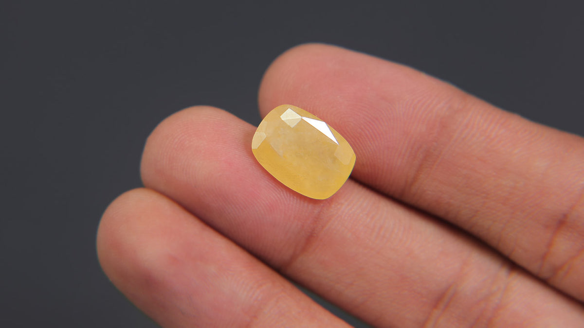 Buy Natural 7.13 Carat Yellow Sapphire Stone at best price online